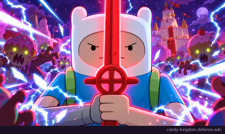 Finn with a red sword, cover artwork