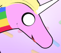 Lady Rainicorn portrait cropped from a reviewed game screenshot